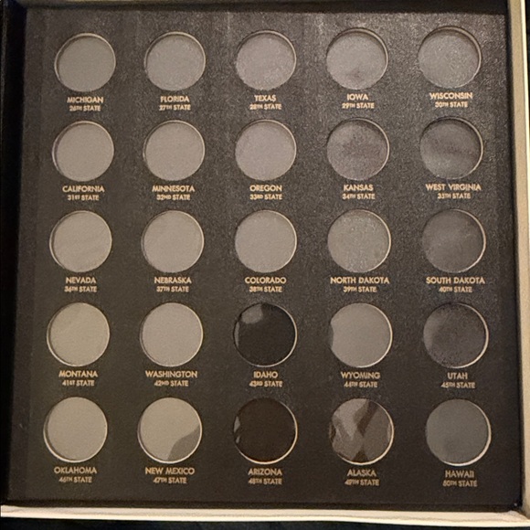 Franklin Mint Gold on Black Display Case for quarters - Picture 2 of 3